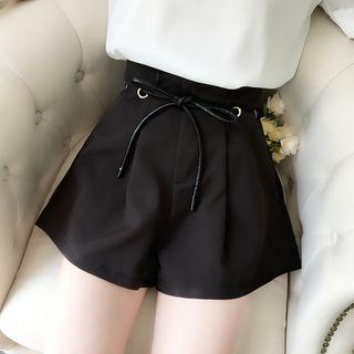 Frill-trim Wide-leg Shorts