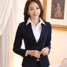 Set: Dress Shirt + Blazer + Dress Pants + Pencil Skirt