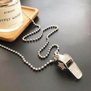 Alloy Whistle Pendant Necklace As Shown In Figure - One Size