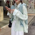 Long-sleeve Plain Shirt / Sweater
