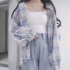 Plaid Loose-fit Polo-shirt