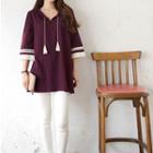 Elbow-sleeve Tasseled Tunic
