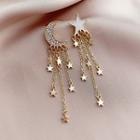 Non-matching Moon & Star Fringed Earring 1 Pair - Gold - One Size