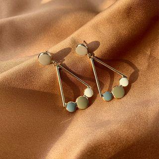 Alloy Triangle Dangle Earring 925silver - Multicolor - One Size