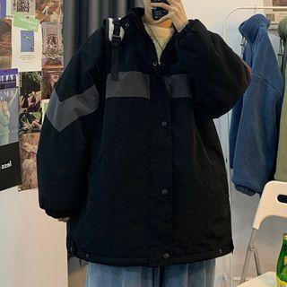 Paneled Button-up Coat