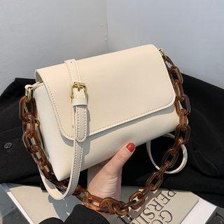 Acrylic Chain Flap Crossbody Bag