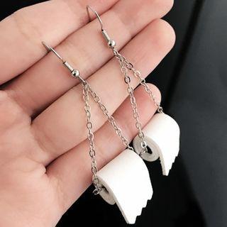 Alloy Toilet Roll Dangle Earring