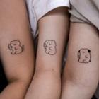 Cat Cat Print Waterproof Temporary Tattoo One Piece - One Size