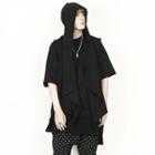 Shawl-collar Hoodie Vest