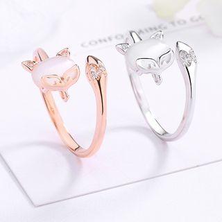 S925 Sterling Silver Cat Eye Stone Ring