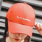 Lettering Baseball Cap With Strap