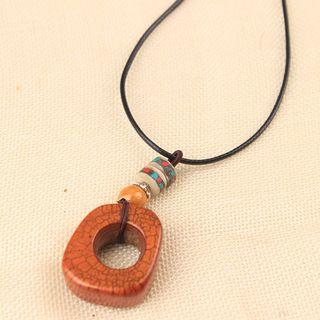 Faux Leather Cord Necklace