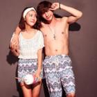 Set: Printed Bikini + Cover-up + Skirt / Beach Shorts