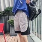 Printed Color-block Shorts