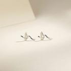 Wave Stud Earring Silver - One Size