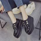 Embellished Patent Platform Shoes