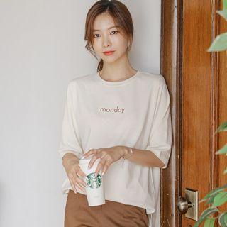 Monday Slit-side Cotton T-shirt