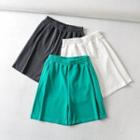 Lettering Embroidered Wide Leg Sweatshorts