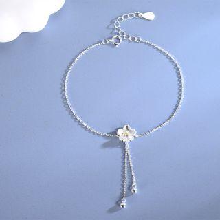 Flower Sterling Silver Bracelet Brs207 - 925 Silver - Silver&yellow - One Size
