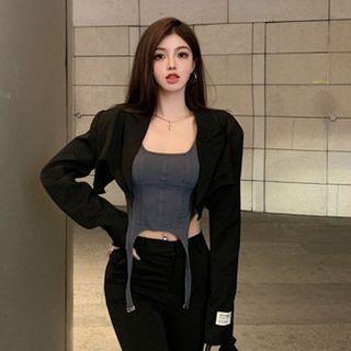 Cropped Jacket / Irregular Camisole Top