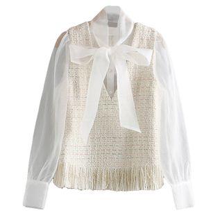 Bow Neck Panel Blouse