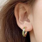 Glaze Alloy Open Hoop Earring