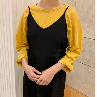 Band-side Long Spaghetti Strap Dress