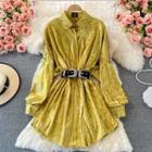 Long Sleeve Slim Fit Shirtdress