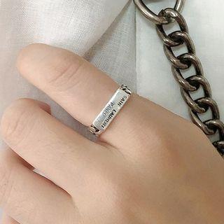 Lettering Open Ring 1 Pc - T208 - Silver - One Size