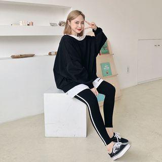 Layered Sweatshirt & Leggings Set