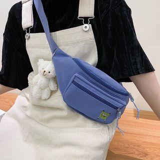 Cartoon Embroidered Canvas Belt Bag