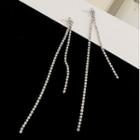 Fringed Alloy Earring 1 Pair - Silver - One Size