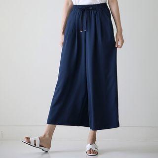 Drawcord-waist Silky Culottes