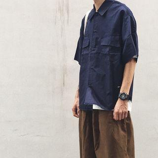 Printed Short-sleeve Cargo Shirt