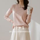 Set Of 2: Crewneck Color Knit Top