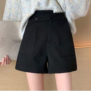 High Waist Irregular Wide Leg Shorts