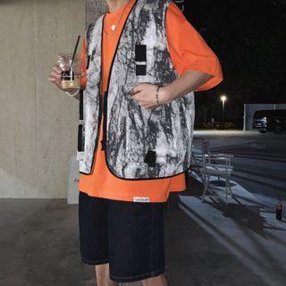 Tie-dyed Zip-up Vest