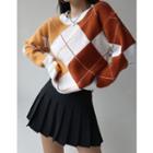 Argyle Sweater Brown & White - One Size