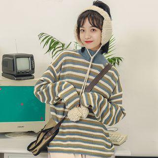 Striped Sweater Light Gray - One Size