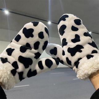 Patterned Fleece Mittens