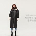 Collared Zipped Faux-shearling Coat Black - One Size