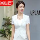 Short-sleeve Blazer / Mini Pencil Skirt / Sleeveless Top / Set