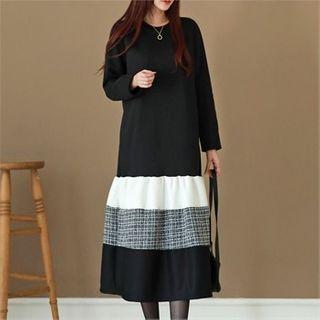Tiered Ruffled Long T-shirt Dress
