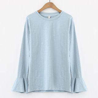 Flared Long-sleeve T-shirt
