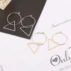 Triangle Hoop Drop Earrings