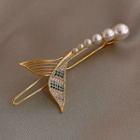 Faux Pearl Alloy Mermaid Tail Hair Clip As Shown In Figure - One Size