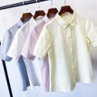 Chevron Short-sleeve Blouse