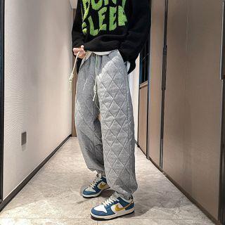 Plain Quilted Sweatpants