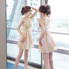 Spaghetti Strap Floral Mini A-line Dress