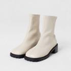 Lug-sole Fleece-lined Ankle Boots